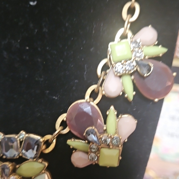 J. Crew Pastel and Gold Floral Necklace - Picture 6 of 8